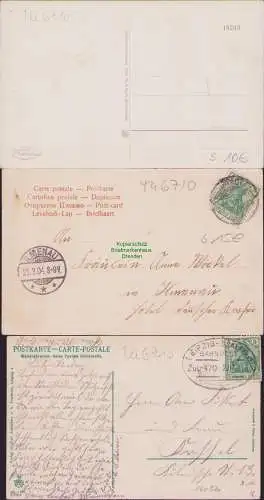 160370 3 AK Neustadt Orla Marktplatz Sparkasse Bismarckstrasse 1904 1911