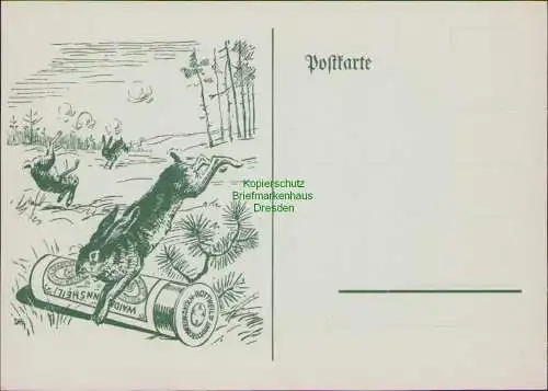 160513 AK Einladung zur Jagd Köln Rottweil Waidmannsheil Hase Hasenjagd um 1935