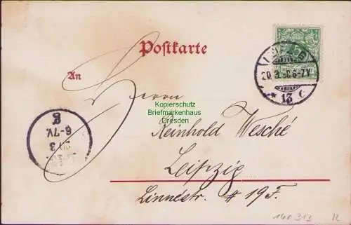 160313 AK Deutsche Turner-Postkarte Leipzig 1898 Richard Hahn H. Otto Gut Heil!