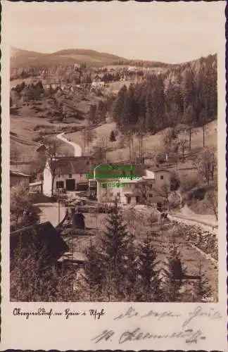 160408 AK Obergiersdorf mit Hain im Riesengebirge 1937