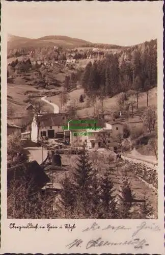 160408 Ansichtskarte Obergiersdorf mit Hain im Riesengebirge 1937