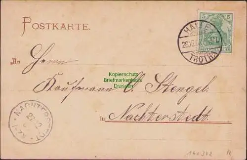 160378 AK Halle a. S. Litho 1903 nach Nachterstedt