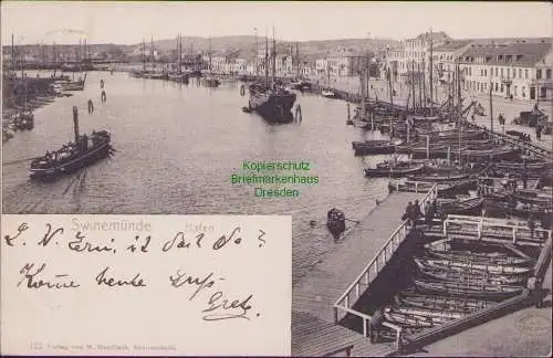 160529 AK Swinemünde 1903 Hafen