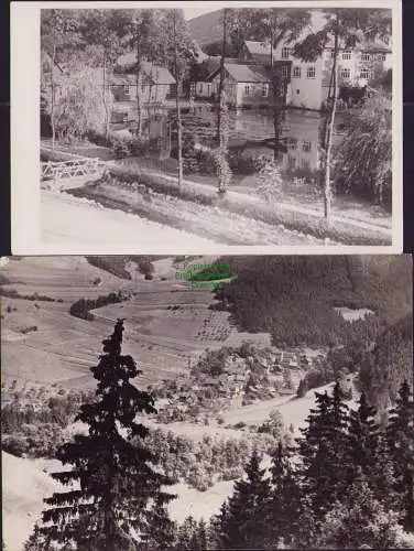 160521 2 AK GEBERSDORF Thürw. 1961 Landpoststempel über Gräfenthal Gasthaus