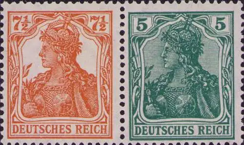 3427 DR Zdr. Zusammendruck Germania W 6 ** postfrisch