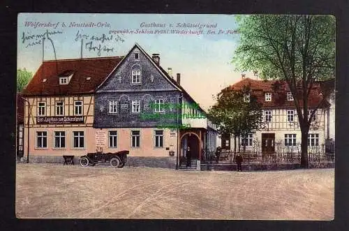 129519 AK Wolfersdorf bei Neustadt Orla 1927 Gasthaus zum Schlüsselgrund