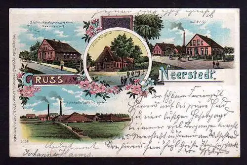 102093 AK Litho Neerstedt 1901 Molkerei Dampf Ziegellei Schule Postagentur Manuf