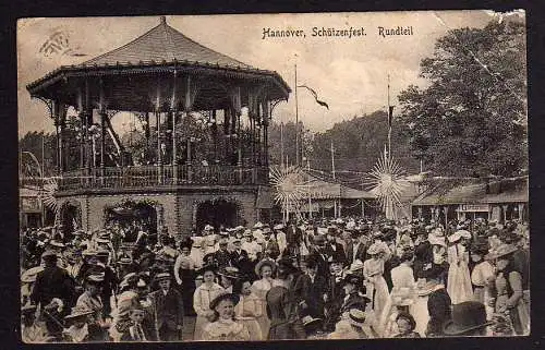 66859 AK Hannover Schützenfest Rundteil 1908 Kirmes