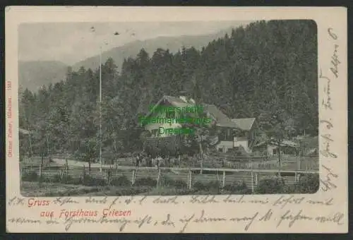 139481 Ansichtskarte Griesen Garmisch-Partenkirchen 1901 Forsthaus