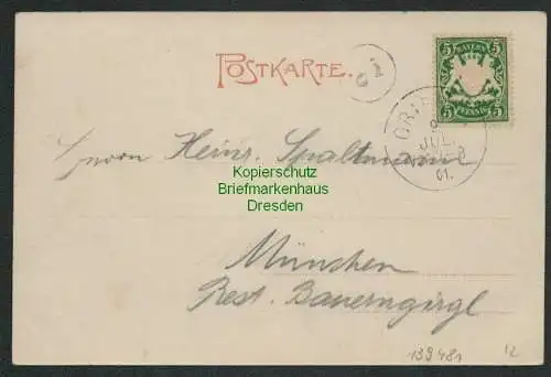 139481 AK Griesen Garmisch-Partenkirchen 1901 Forsthaus