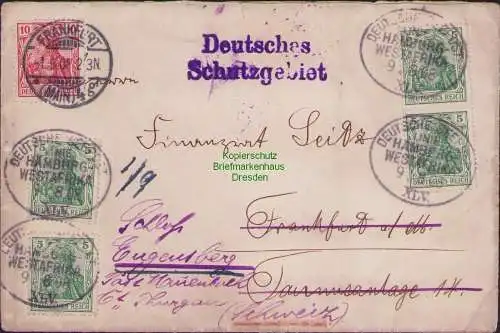 B14828 Deutsches Reich Brief Deutsches Schutzgebiet vermutlich Kamerun Seepost