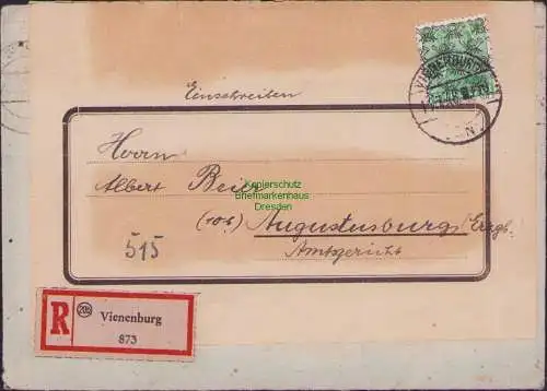 B17160 BAZ R-Brief Vienenburg 14.7.48 1948 Währungsreform West nach Augustusburg