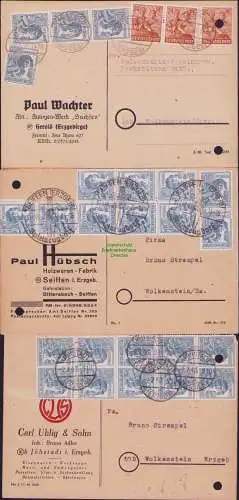 B17156 3x Postkarte Währungsreform 1948 Zehnfach Jöhstadt Herold ( selten) Thum