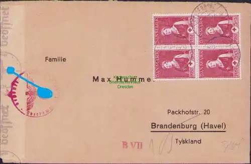 B17109 Brief Dänemark Sonderborg 1941 nach Brandenburg Havel OKW Zensur mit