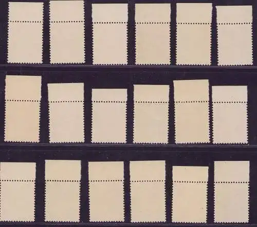 B16701 DDR 1953 405 - 422 ** postfrisch Buchdruck einheitlich Oberrand