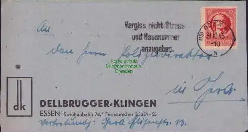 B17332 Brief SBZ Thüringen Ortsbrief an Polizeidirektor Gera 1945
