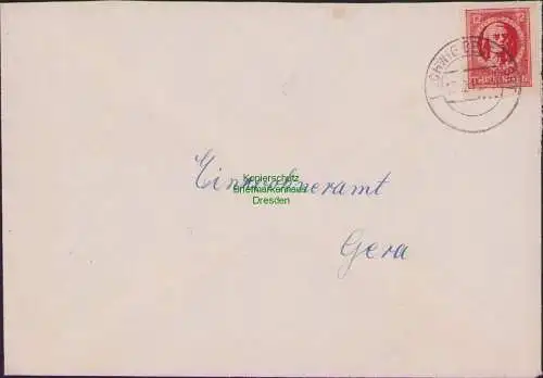 B17284 Brief SBZ Thüringen Dachwig bei Erfurt an Einwohnermeldeamt Gera 1945