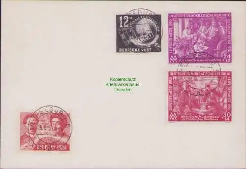 B17058 DDR 1950 245 248 249 Frühjahrsmesse 245 Tag der Briefmarke blanko 1951