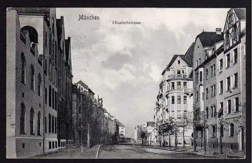 63405 Ansichtskarte München 1910 Elisabethstrasse