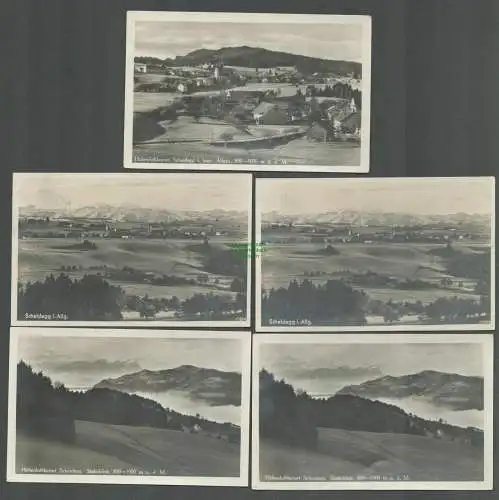 139029 5 Ansichtskarte Scheidegg Allgäu Fotokarte 1931