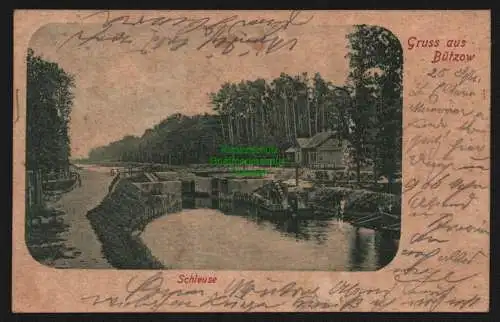 147795 Ansichtskarte Bützow 1902 Schleuse mit Schleusenwärterhaus Bützow-Güstrow-Kanal