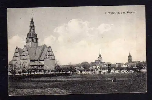 101355 Ansichtskarte Prusice Prausnitz Bez. Breslau 1912 Rathaus