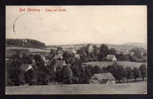 100783 Ansichtskarte Bad Meinberg Total mit Kirche 1909