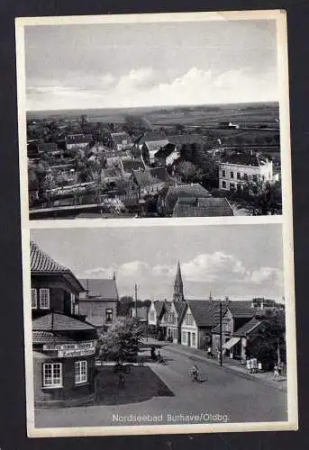 100780 Ansichtskarte Nordseebad Burhave Butjadingen 1939 Hotel zum Eisernen Kanzler
