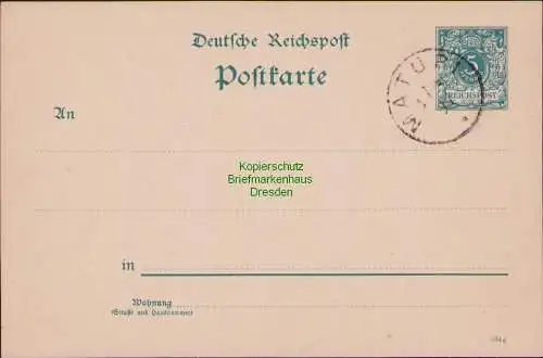 B16990 Deutsch Neuguinea Mitläufer Matupi 1897 blanko gestempelt GS Druckdatum