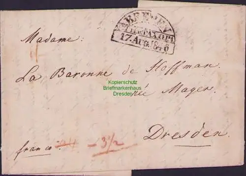 B16814 Bremen Vorphila Faltbrief 1846 ausführicher 3seitiger Brief Mühlfeld an
