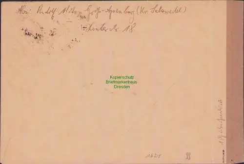 B16915 R-Brief SBZ Bezirkshandstempel Bezirk 20 Tangeln britische Zensur 5106