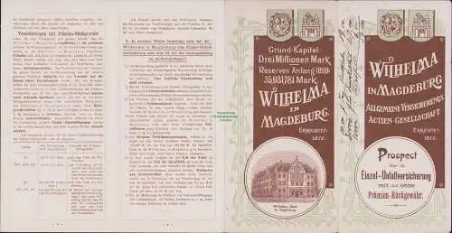 B16788 Prospekt Wihelma Haus Versicherung in Magdeburg Versicherung um 1899