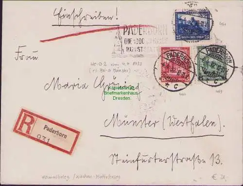 B16761 DR Deutsches Reich 1932 Brief Einschreiben Deutsche Nothilfe 460 461 463