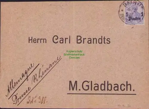 B16780 Brief Deutsche Post in der Türkei Konsulat Beirut nach M. Gladbach 1907
