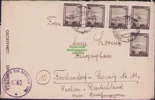 B16771 Brief aus Stolzalpe Österreich Zivilzensur Britsche Zone 1946 n. Leisnig