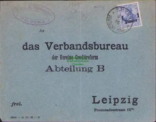 B16957 Deutsche Post in der Türkei Brief Smyrna 1906 an Creditreform Leipzig