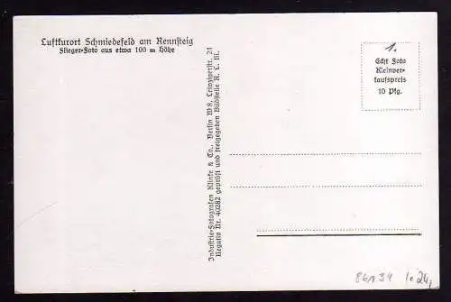 86134 AK Luftkurort Schmiedefeld am Rennsteig Luftbild Fliegeraufnahme um 1935