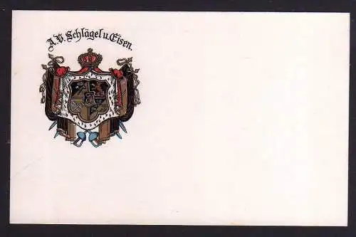 84861 Ansichtskarte Würzburg Studentika Top Wappen A. V. Schlägel u. Eisen Verlag Scheiner