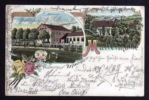 84823 AK Litho Restaurant zur Maltermühle 1901