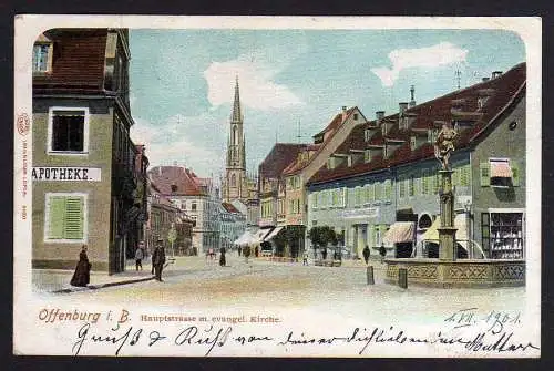 83107 AK Offenburg Apotheke Hauptstrasse Kirche 1901