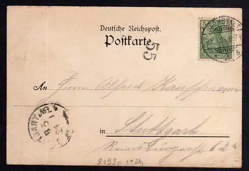 81990 AK Darmstadt Fechtclub 1901 Studentika gegr. 1890