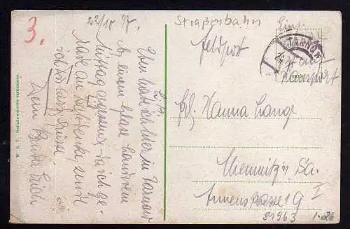 81963 AK Tarnow Tarnau Ulica Krakowska Krakauer Gasse 1917 Straßenbahn Feldpost