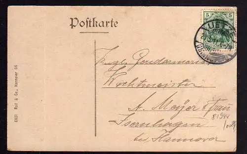 81944 AK Uetze in Hannover Schule Postamt Rittergut 1911