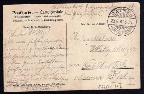 82217 AK Bergsteiger Kletterer an der Barbarine Pfaffenstein 1906