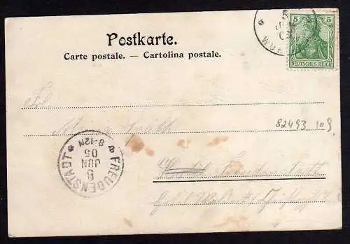 82493 AK Echaztal mit Honau Elfen Grotte Echatz Quelle  1905