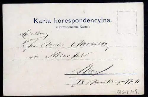 82514 AK Krakau Künstlerkarte Königsschloss 1899 Krakowa