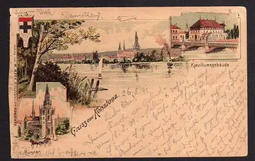 82234 AK Konstanz 1895 Vorläufer Konzilium Münster nach Belgien