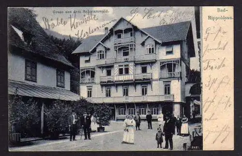 82505 Ansichtskarte Bad Rippoldsau Schwarzwald Hotel ? 1903