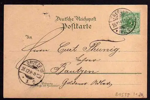 81598 AK Trebsen Mulde Papierfabrik Bahnhof Rathaus Bürgerschule 1895