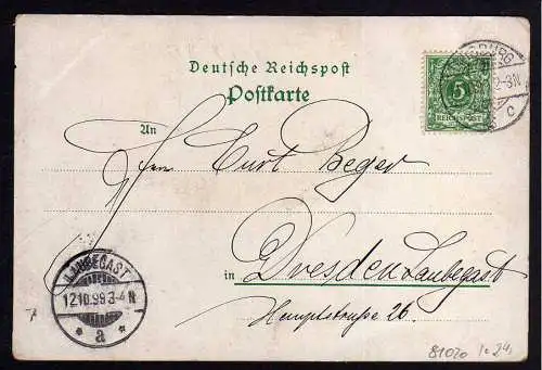 81020 AK Duisburg 1899 Restaurant Schulte Forsthaus Gesellschaftshaus